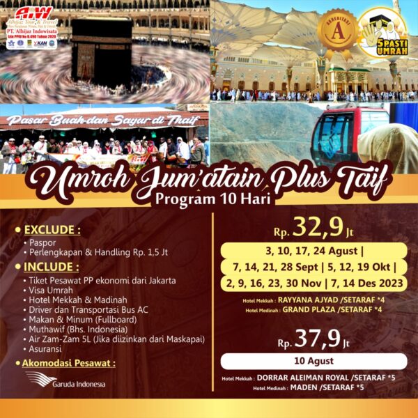 Umroh Jumatain Plus Thaif