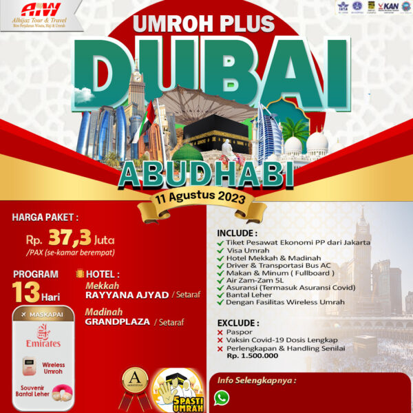 Umroh Plus Abudhabi + Dubai